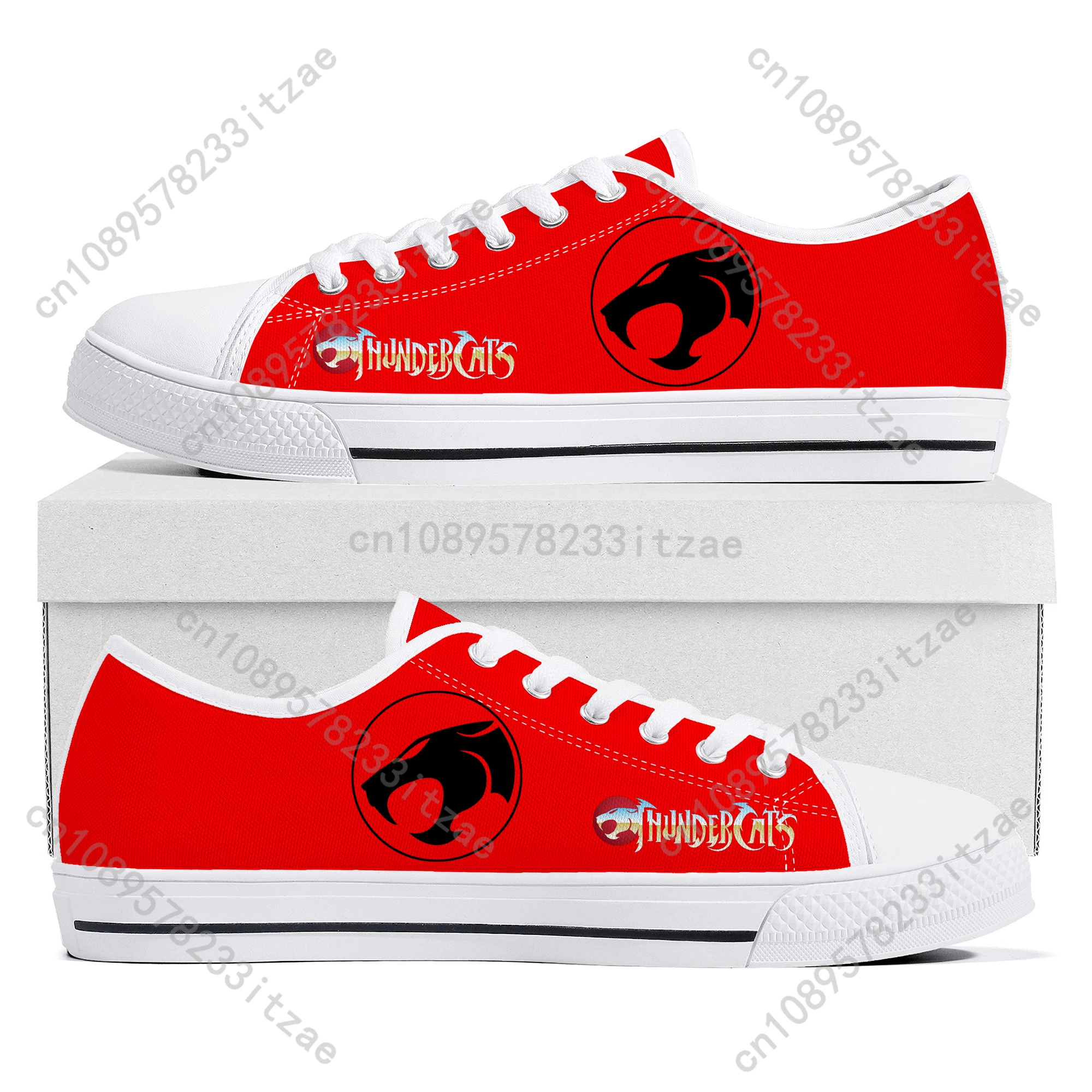 Thundercats Cartoon Manga Low Top Sneakers Mens Womens Teenager High Quality Canvas Sneaker Couple Shoes Custom Black Shoe 2
