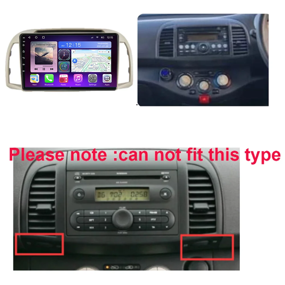 PEERCE QLED For Nissan March 3 K12 2002 - 2010 Car Radio Multimedia Video  Player Navigation GPS Android 2DIN DVD - AliExpress