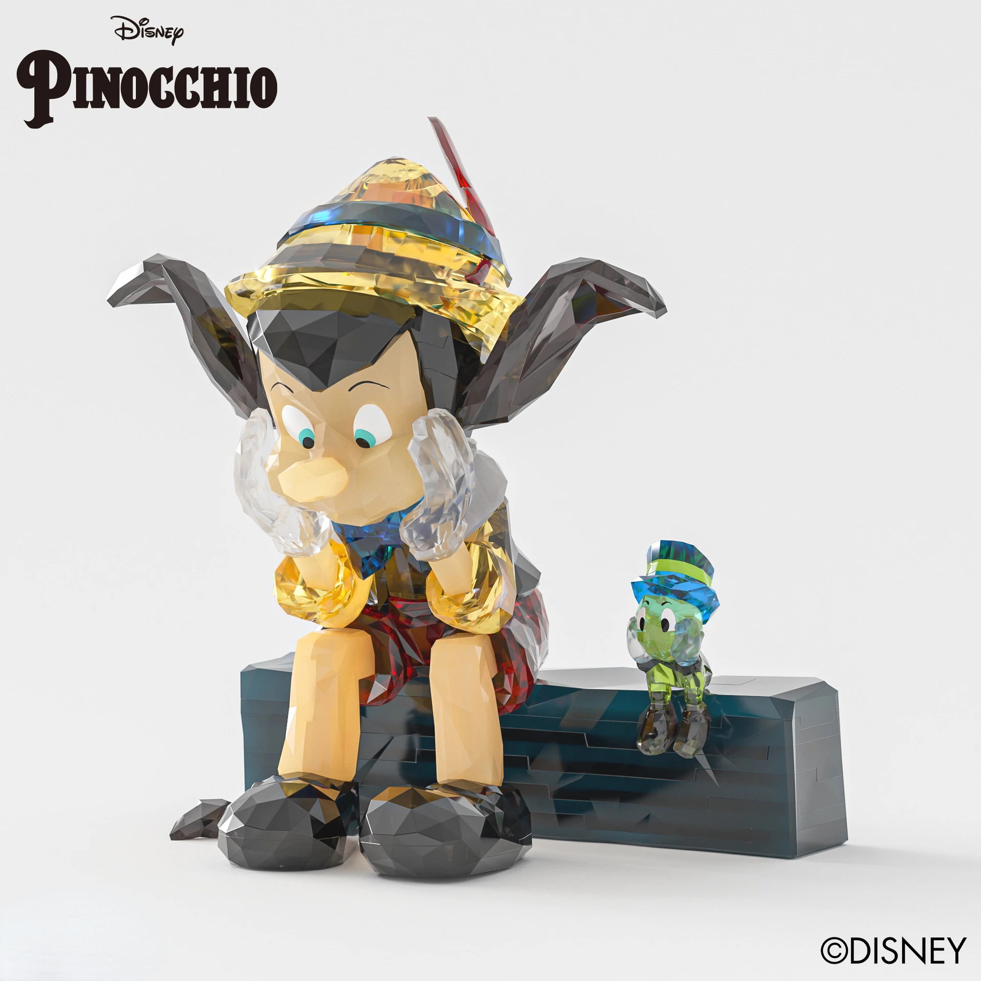 

Disney Pinocchio Figure Assembly Block Toys Crystal Block Room Decoration Birthday Gift
