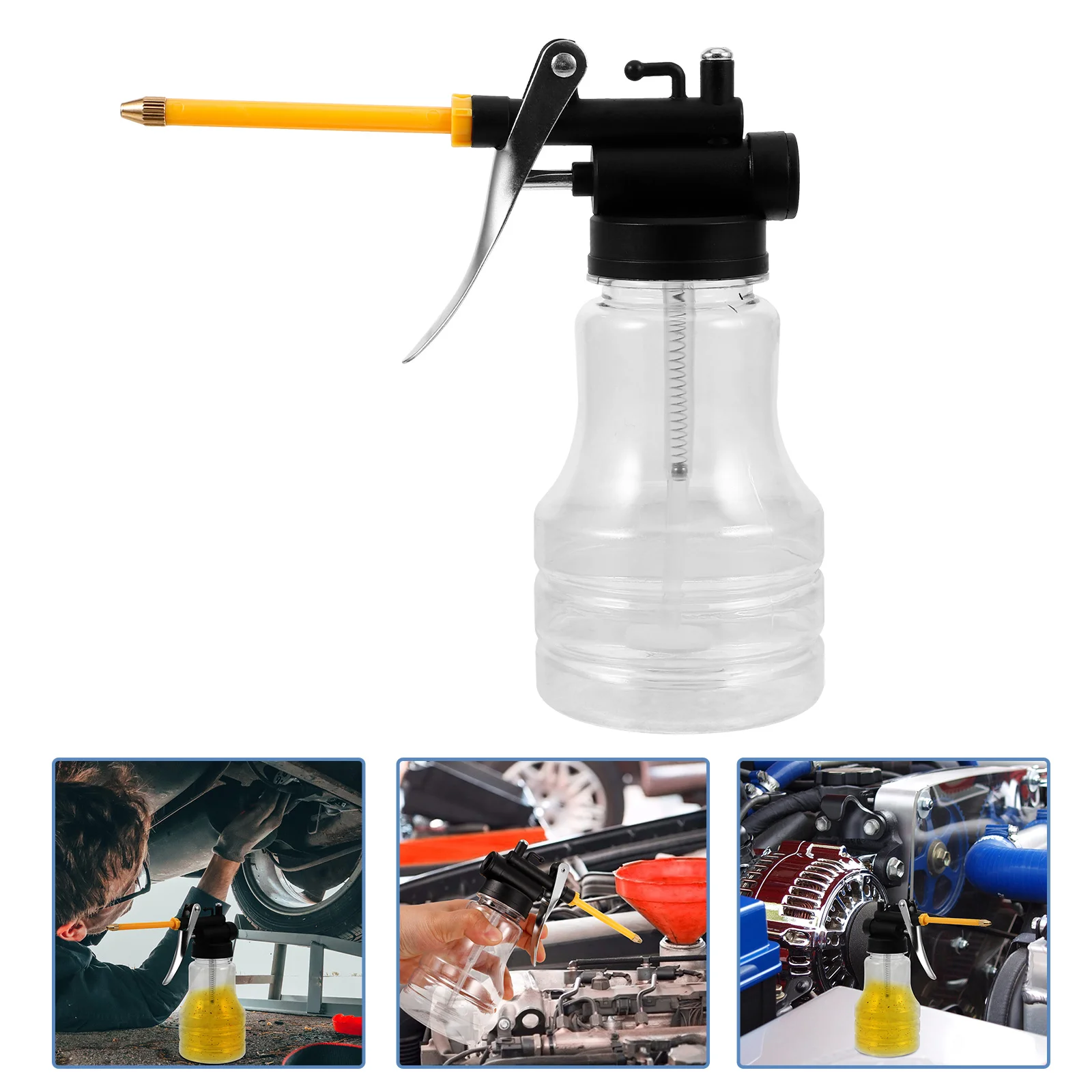 

Oil Pot Machine Bottle Can Container Automotive Pour Catch Vehicle Oiler Cans with Spout Injector