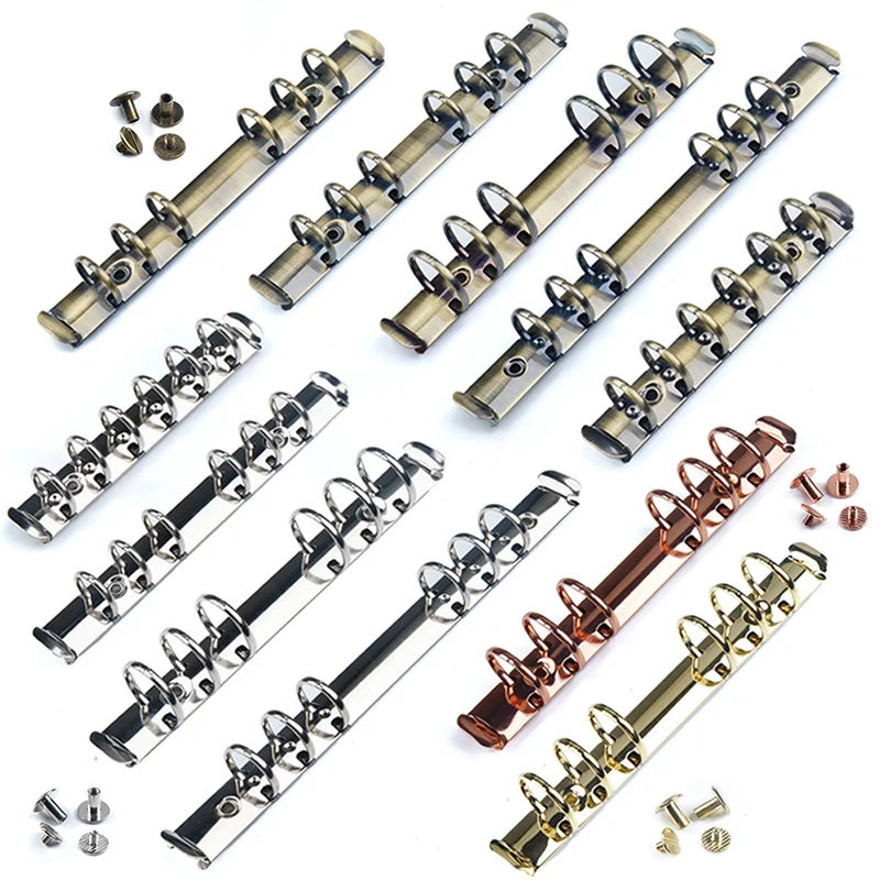 15-30mm A5 Notebook 6-Hole Binder Clips Binding Replacement Clip Metal Ring Binders Loose-leaf Budget Binding Accessories 2Pcs