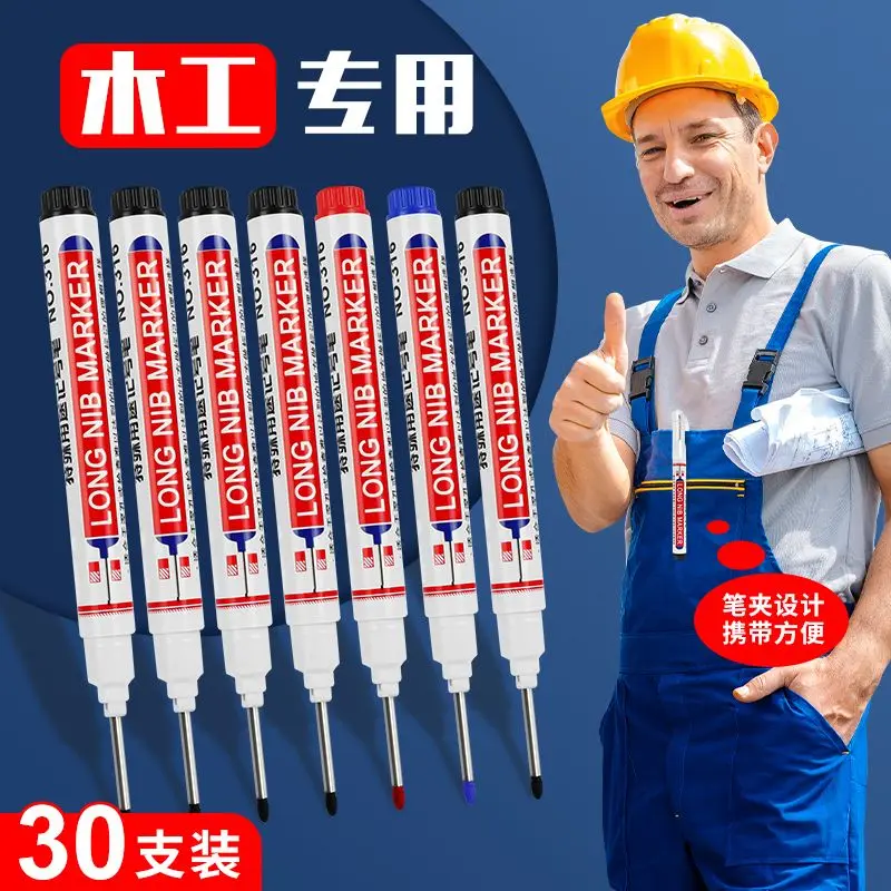 Long Headed Marker Pen 8/3pcs for Oily Construction Sites Woodworking Ceramic Tile