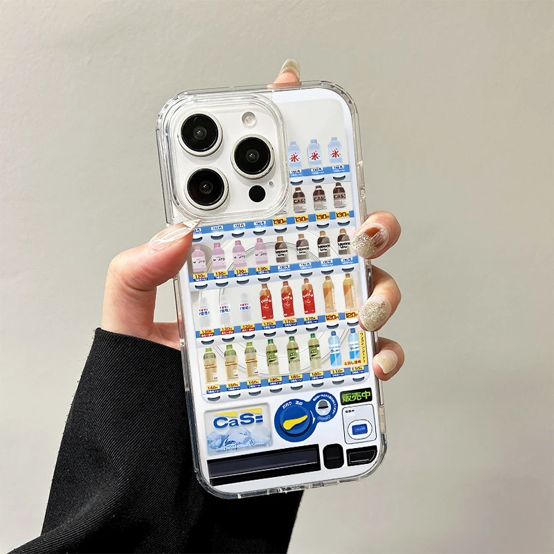 Vending Machine Wireless Charging Case für iPhone 17 Air 16 E 15 14 13 12 Mini 11 Pro Max Staubdichte transparente Silikonhülle – Detail 2
