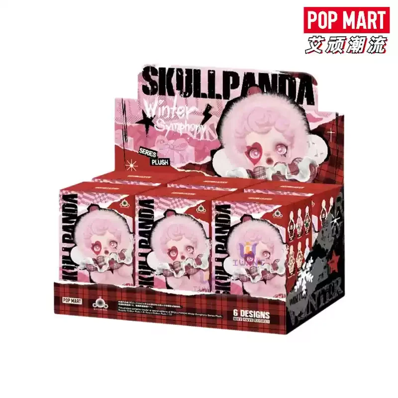 Popmart Skullpanda Winter Symphony Series Boneca de vinil Caixa