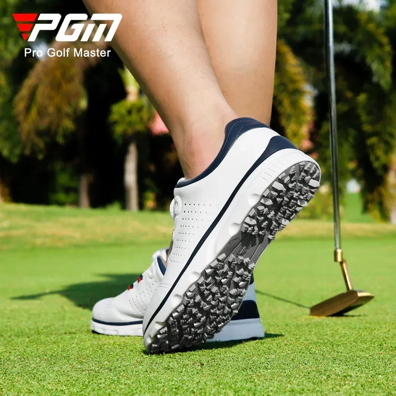 PGM Golf Shoes Men Waterproof Breathable Men's Golf Shoes Male Rotating Shoelaces Sports Sneakers Non-slip Trainers XZ319