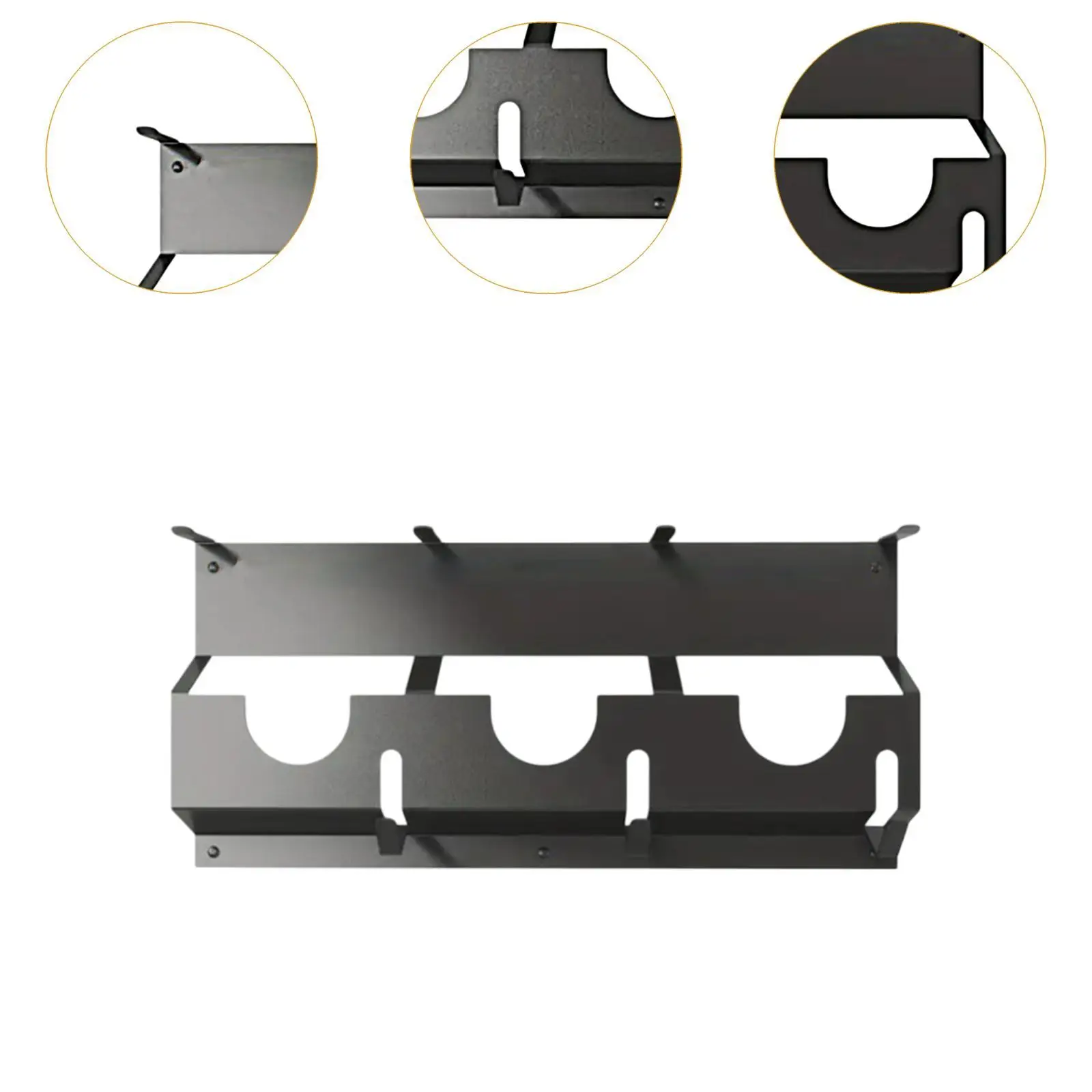 Angle Grinder Holder Impact Wrench Wall Holder 3 Bay Angle Grinder Stand Metal Storage Rack with Hooks Polisher Power Tool Rack