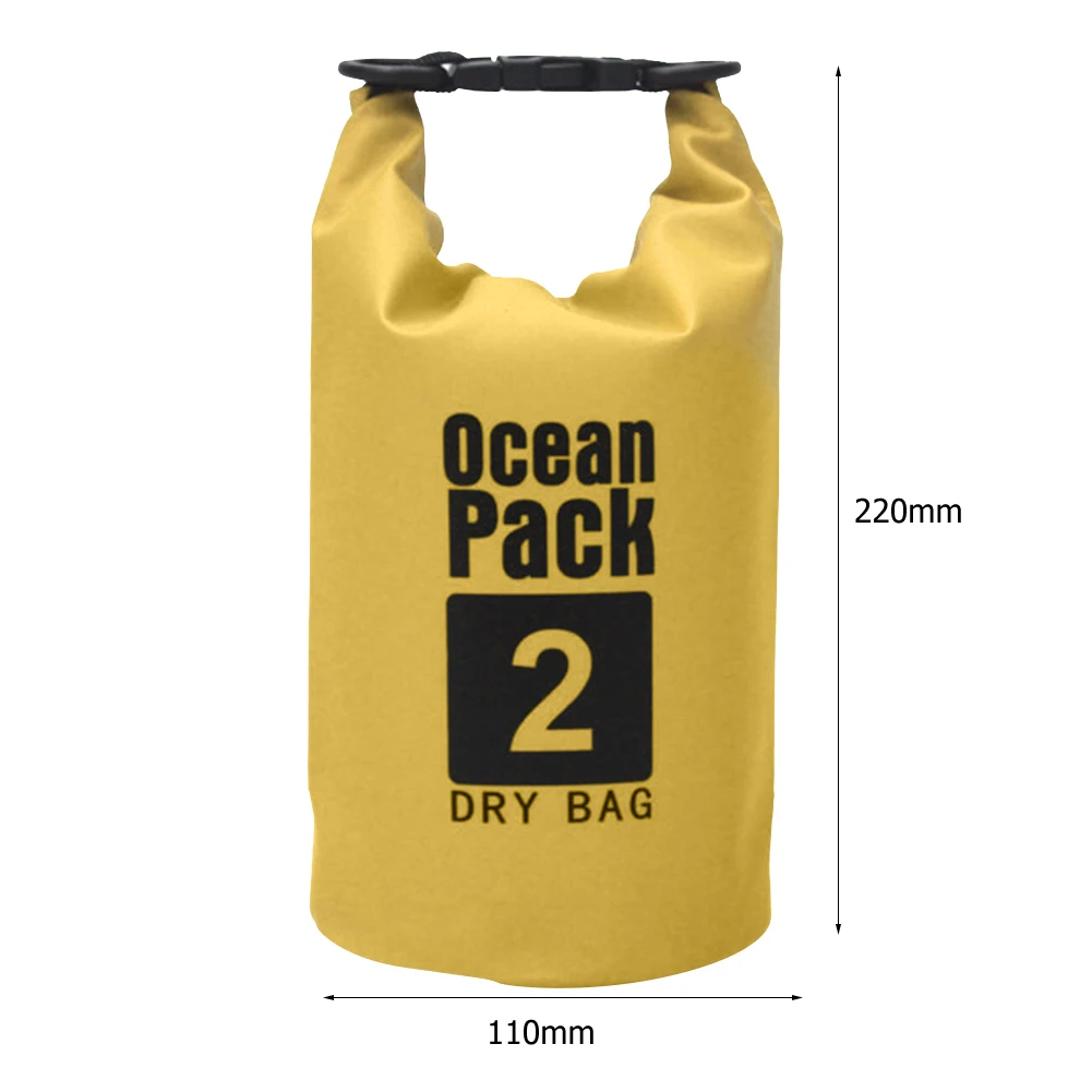 PVC Waterproof Dry Bag 2/3/5/10/15L Outdoor Diving Foldable Storage Beach Swimming Bag For Rafting River Ocean Fishing Backpack
