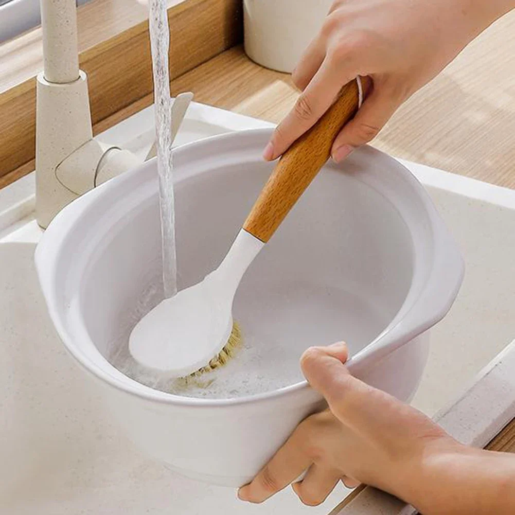 ~1pc 1Kitchen 1Cleaning 1Pot Brush Non-Stick Oil Long-handled Hanging Pot Cleaning Brush Kitchen Cleaning Tools