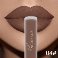 NICEFACE Nude Liquid Lipsticks Waterproof Velvet Matte Lip Gloss Long Lasting Non-stick Cup Lip Tint Makeup Pigment Cosmetics 2