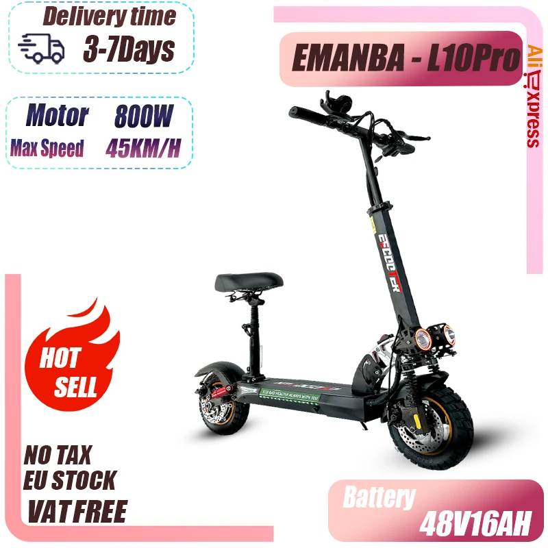 Trottinette électrique Kukirin G2 48 V 800 W 15,6 Ah 10 pouces