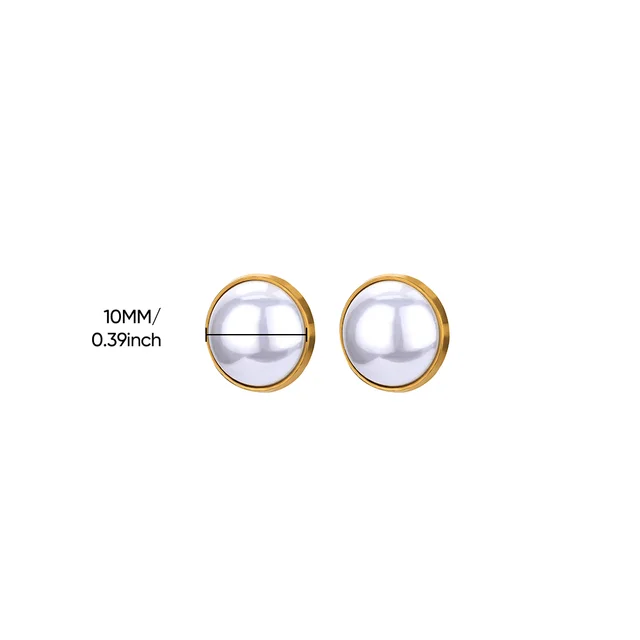 Boucles d'oreilles circulaires pour femmes, Vintage, Punk, Baroque, perles, Clip d'oreille en acier inoxydable, bijoux pour femmes, Imitation de perles, cadeau Mujer