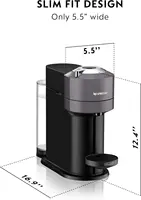Espresso Machine  with Milk Frother, 8 ounces, Dark Grey 2