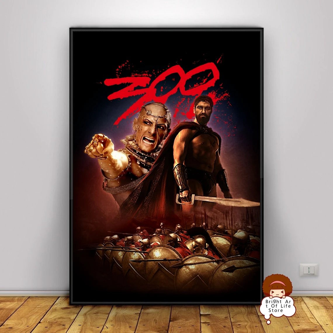 

300 (2007) Movie Poster Classic Art Photo Canvas Print Home Decor Wall Art (Unframed)