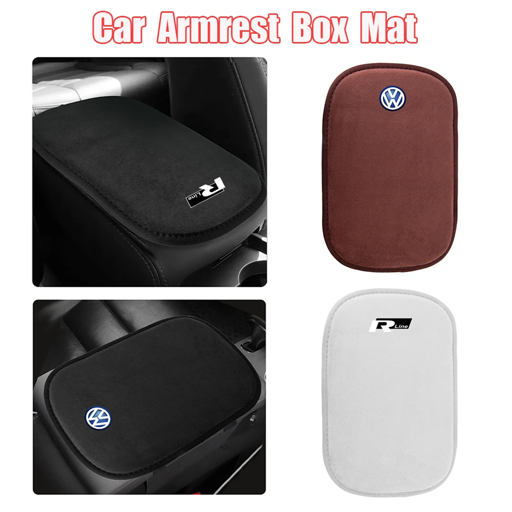 Car Center Console Bracciolo Box Mats Antiscivolo Accessori Per Pad In Pelliccia Per Volkswagen Vw Gti R Line Golf Polo Tiguan Passat B6 Touran