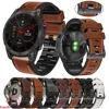 Quickfit 22 26mm Watch Bands Belt For Garmin Epix Gen 2 Leather Silicone Watchband Fenix 7X 7 6X 6 Pro 5X 5 Plus Strap Bracelet