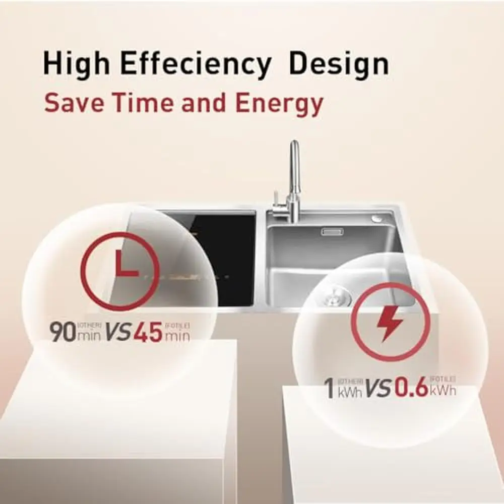 Intelligent Dish Sanitizing Stainless Steel Countertop Dishwasher Energy-saving Design 2