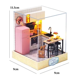 Handmade Wooden Dollhouse 3D Puzzle Craft Kit - Perfect Birthday Gift (QT - 027with covers)