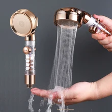 Starke Druckbeaufschlagung Dusche Kopf Spray Düse Wasser Wassersparregen Mit Fan Waschbar hand ShowerHead Bad Zubehör