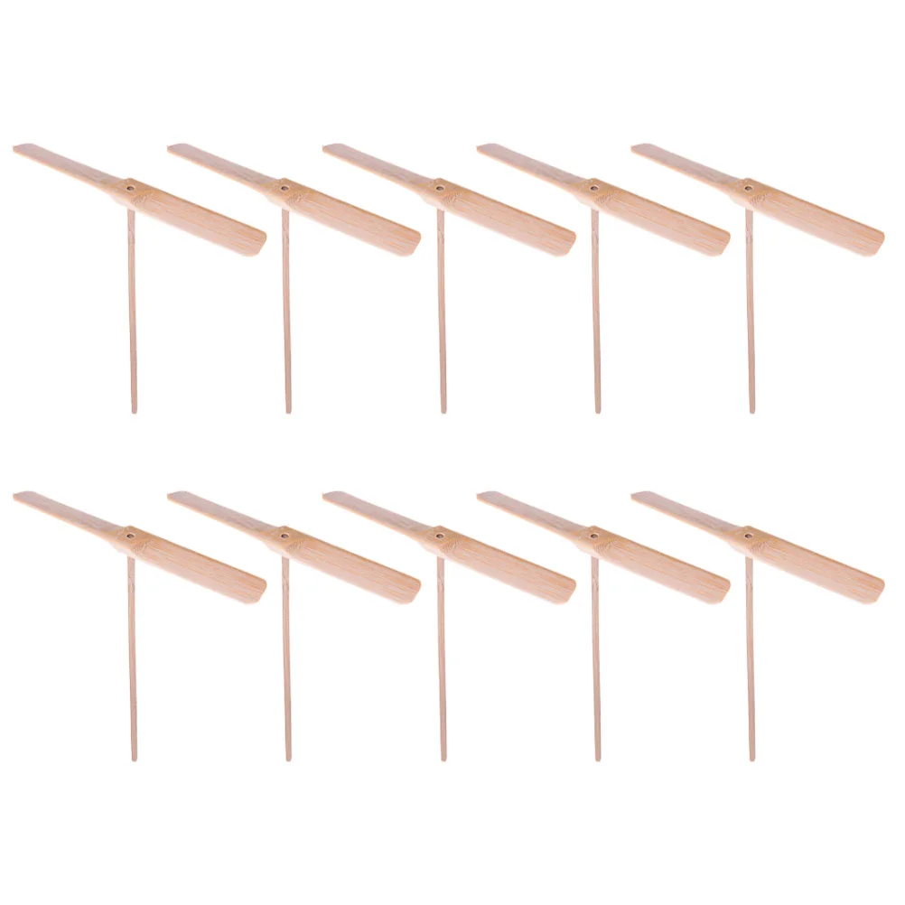 

10 Pcs Bamboo Dragonfly Wooden Flying Toy for Outdoor Yard Children Toys Boys Parent-child Kids