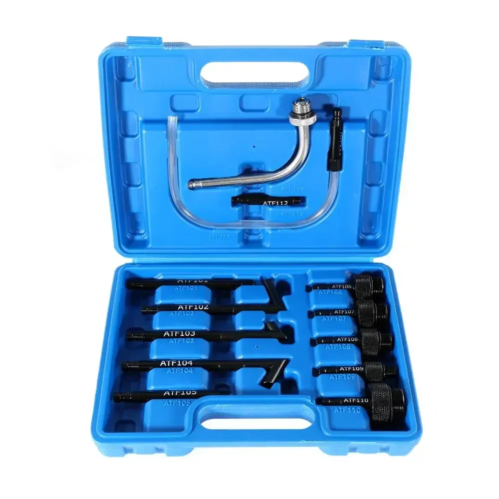 3/10L Pneumatic Transmission Oil Filling Tool Manual Brake Fluid Filler Hydraulic Clutch Oil Pump Bleeder with 13Pcs ATF Adapter