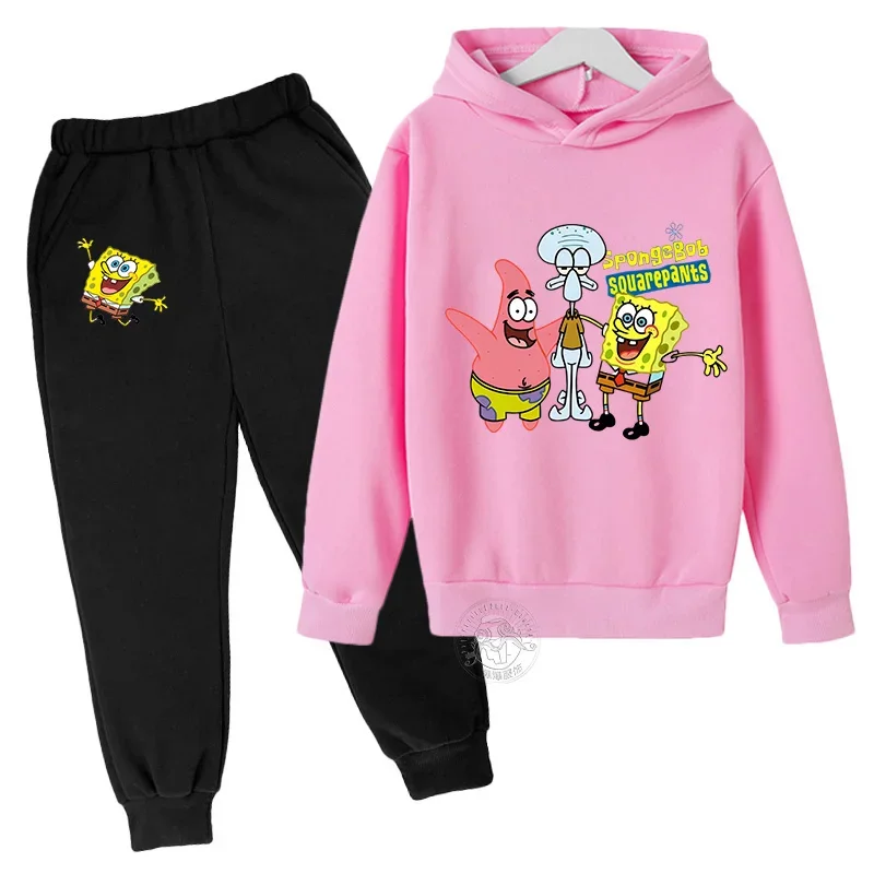 thumbnail image 1 of Traje de invierno con estampado original de Bob Esponja, estilo Harajuku, para niños de 3 a 14 años, para niños y niñas, 1 of 5