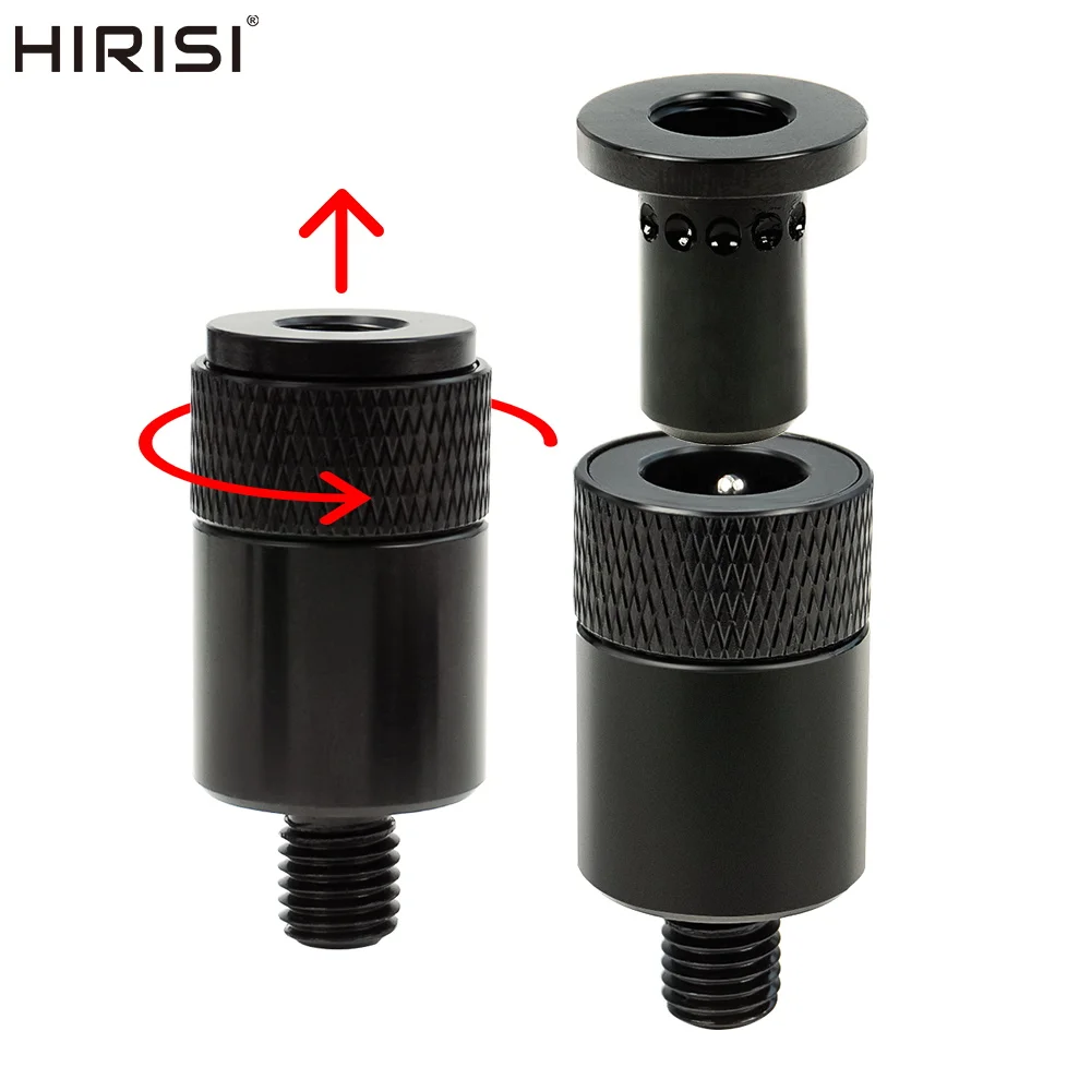 Connecteur rapide Hirisi 2pcs pour pêche à la carpe - Adaptateur twist-lock aluminium sécurisé et durable