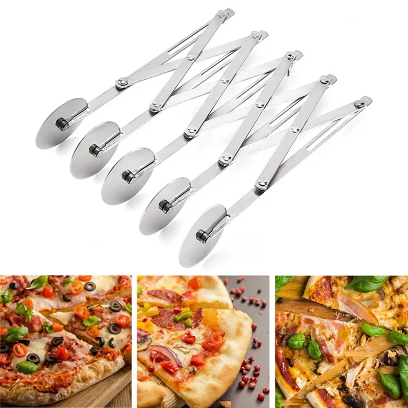 Pizza Cutter Roller Cutter Pizza Bakeware Pizza Knife Pizza Roller Pizza Roller Pin 3/5/7 Wheels Cutter Dough Divider Side Pasta Knife Flexible Roller Blade Pizza Pastry Peeler Stainless Steel Bakeware Tools