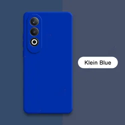 Enhanced Liquid Silicone Phone Case - Square Design, 360° Soft Protective Anti - drop Shockproof Cover for OPPO K12 (Klein Blue)