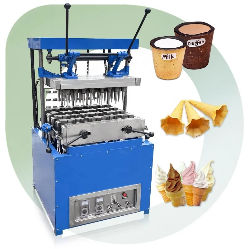 

Rolling Manual Full Cup Semi Automatic Waffer China Ice Cream Mini Sugar Cone Make Machine