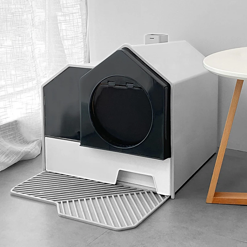 

hot Deodorant chimney cat litter box fully enclosed drawer type oversized cat toilet anti-sand pet supplies cat litter box