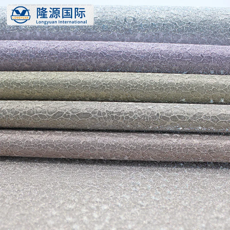 New Glitter TPU Leather Cosmetic Bag Clothing Decoration Box Bag Shoe Material Grit Fabric Artificial Glitter Dust Gold Onions