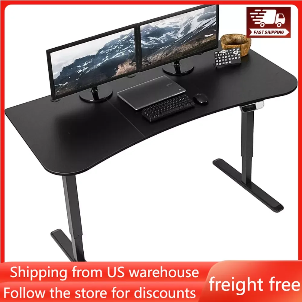 Electric Height Adjustable 63 X 32 Inch Memory Stand Up Desk, Black Table Top, Black Frame, Touch Screen Preset Controller 4g1 035 043 f mib 2 high configuration central host controller is suitable for 9 2 inch screen for audi haman a6 s6 a7 rs