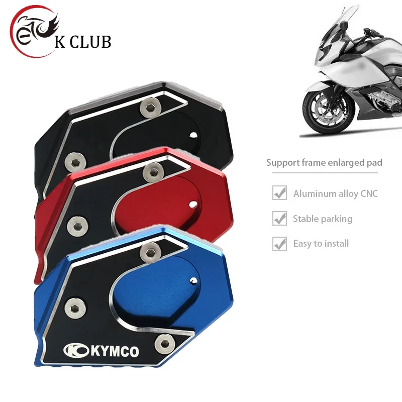 

For KYMCO Xciting 250 300 400 Xciting250 Motorcycle CNC Kickstand Foot Side Stand Extension Pad Support Plate Enlarge Stand