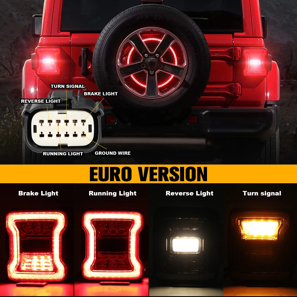 ①jeep ラングラーjk 用テールランプ　LED JLタイプ JEEP ジープ ラングラー JK用 LED テールランプ JLルック