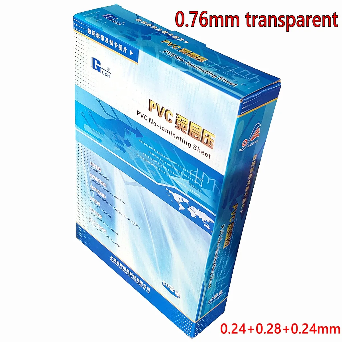 

Transparent ID Card Making Sheets Blank Inkjet Print PVC A4 Size 50sets Double Side Printable 0.76mm Thick