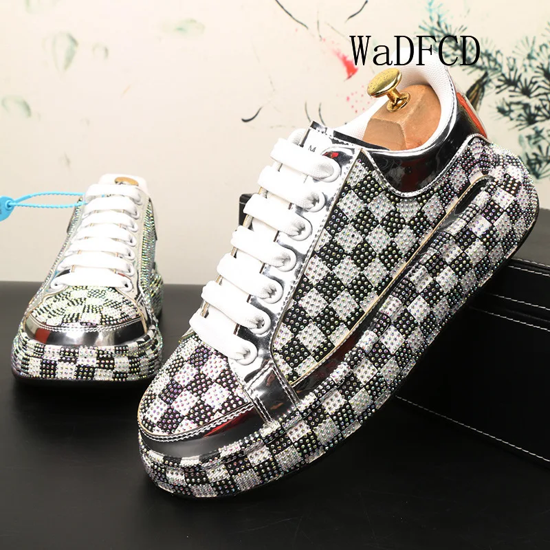 Luxury Sneakers Casual Men Designer Punk Board Shoes Fashion Genuine  Leather Cowhide Upper Height Increased Flat Platform Shoes - AliExpress