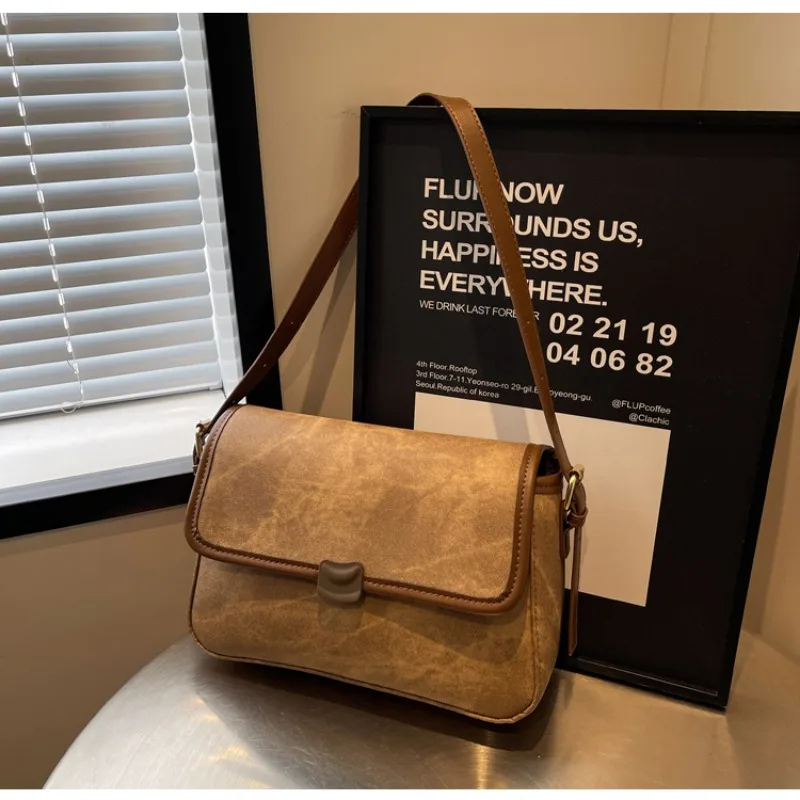 

Сумка на плечо женская в стиле ретро, модный саквояж на каждый день, универсальная дизайнерская сумочка в базовом стиле