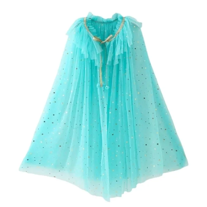 Princess Glitter Multicolor Sequins Shawl Shiny Girl Fairy Cape Cloak Fairy Cape Christmas Costume Party Halloween Kids Clothes kids shawl