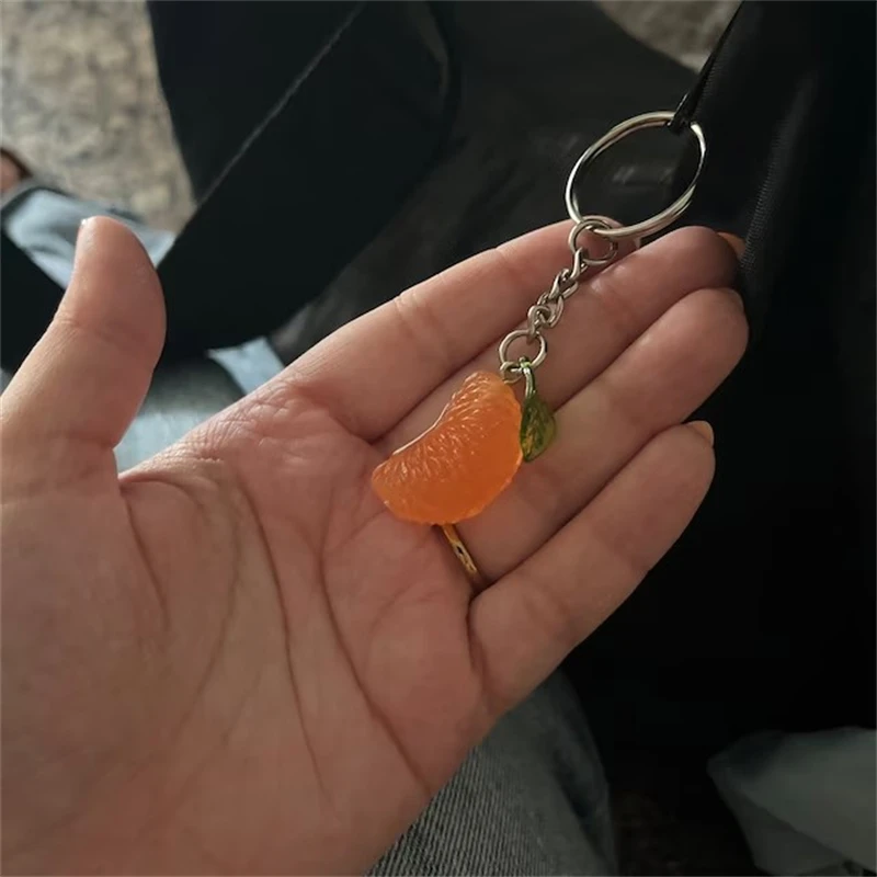 Cute Orange KeyChain Y2K - AliExpress