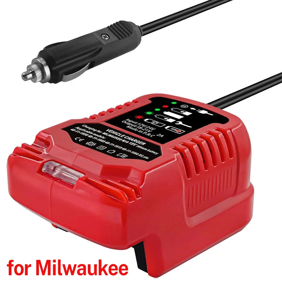 Mini Car Charger For Makita For Milwaukee For Dewalt 18V Lithium Ion Battery Car