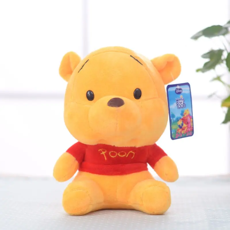 Cartoon plush pin winnie the pooh mickey minnie tigger piggy short stuffed animal doll toy children's holiday gift