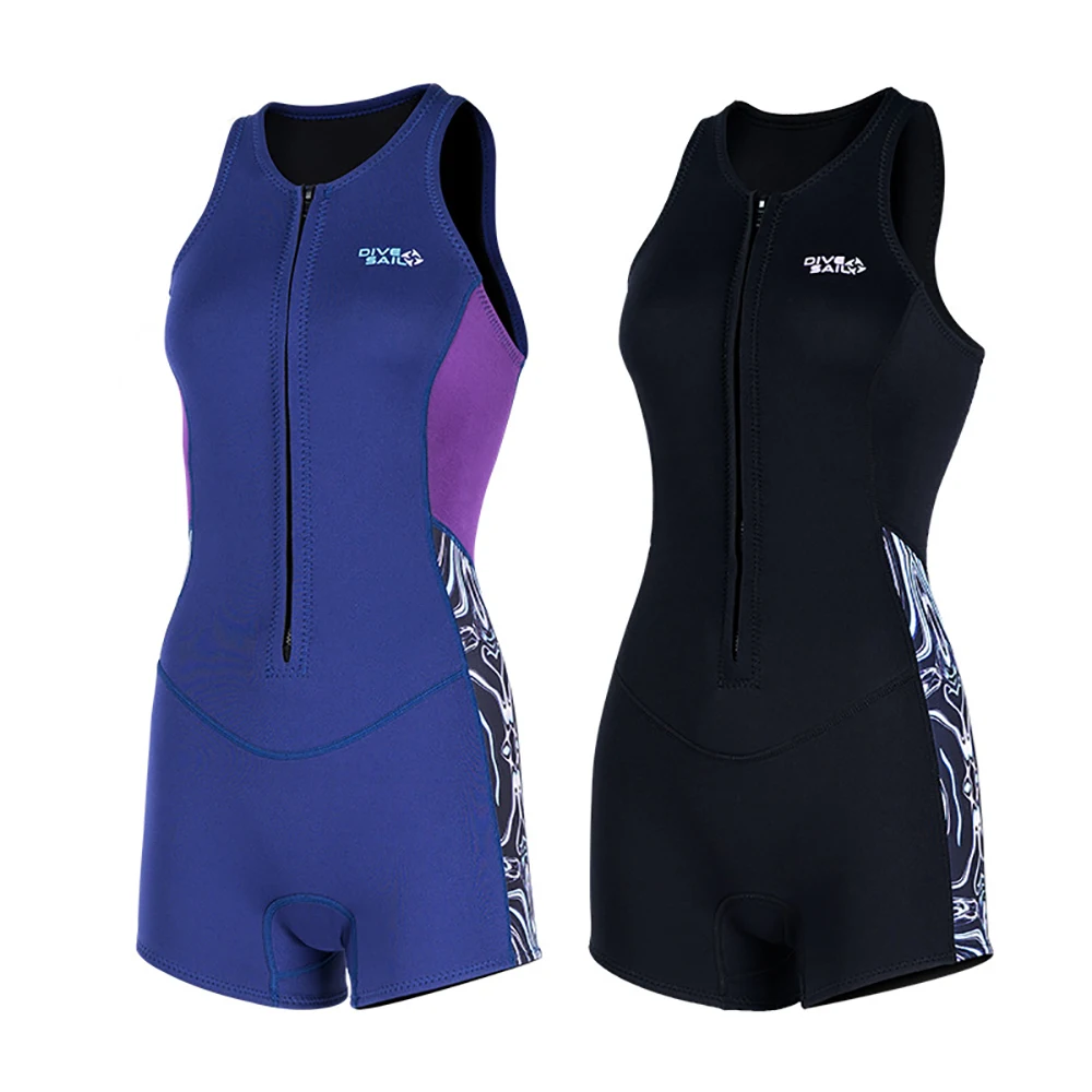 2MM Neoprene Wetsuit Women Sleeveless One Piece Swimsuit