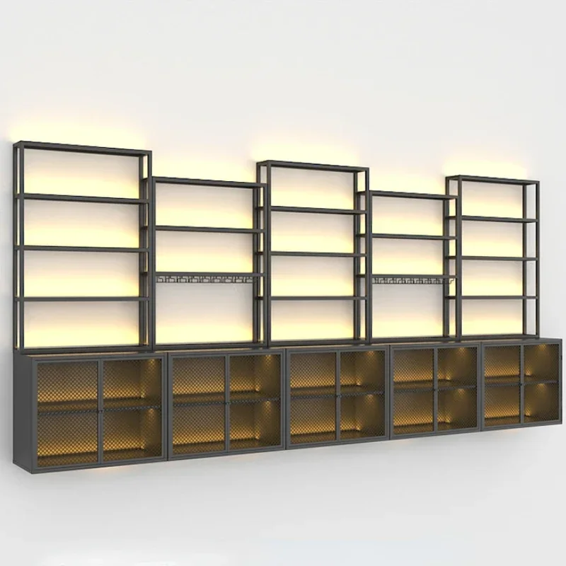 Creative Counter Bar Cabinet Tavern Restaurant Cellar Modern Background Wine Rack Storage Schrank Nightclub Furniture