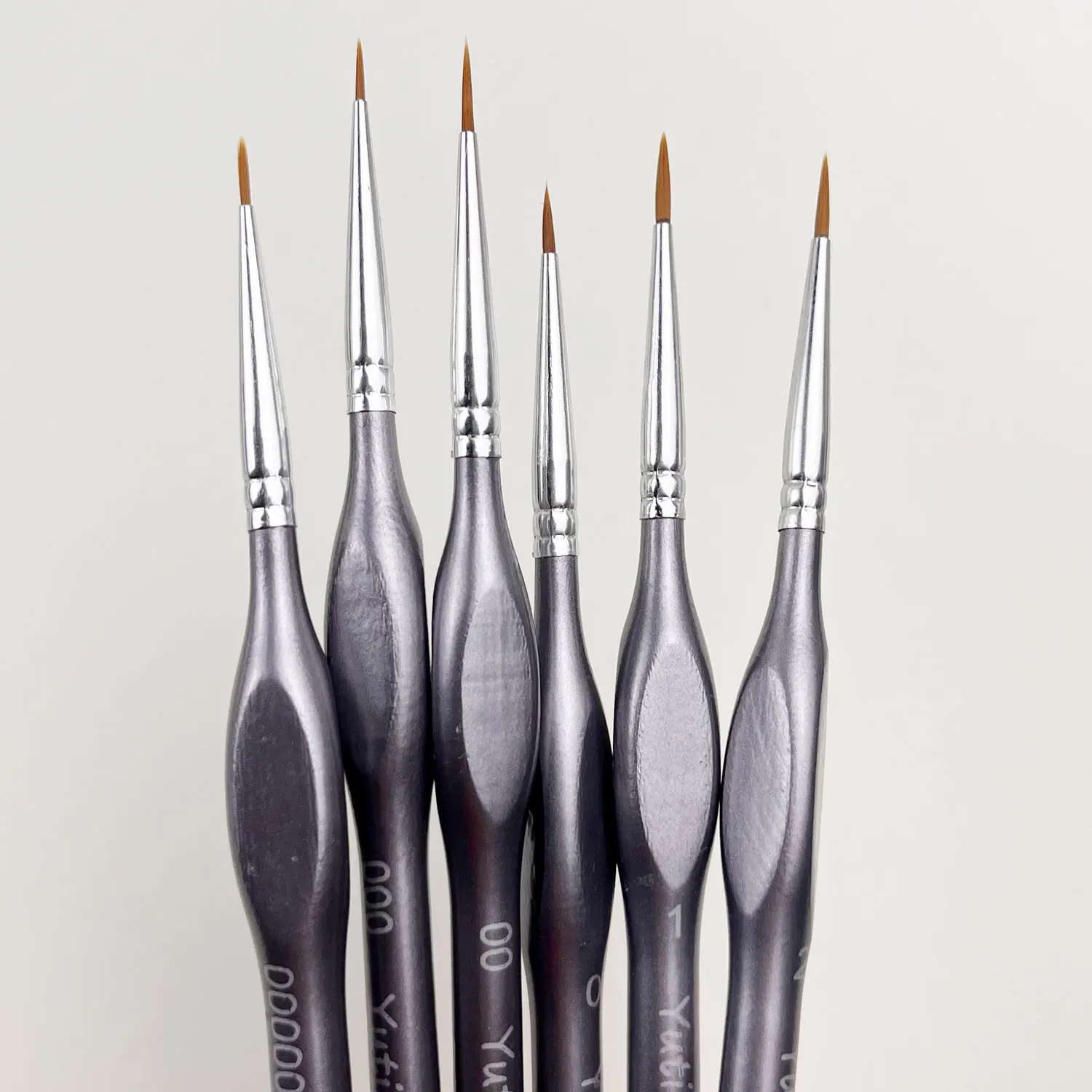 [High-Quality Thin Precision Brushes] 11pcs Fine Detail Micro Brush Set with Gourd Handles - Ideal for Acrylic Art, Miniatures 5