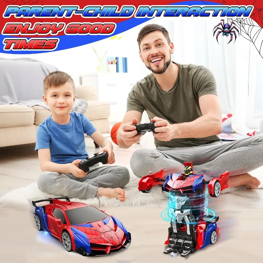 Voiture RC Spider déformable 2,4 GHz – Robot avec cascades et LED