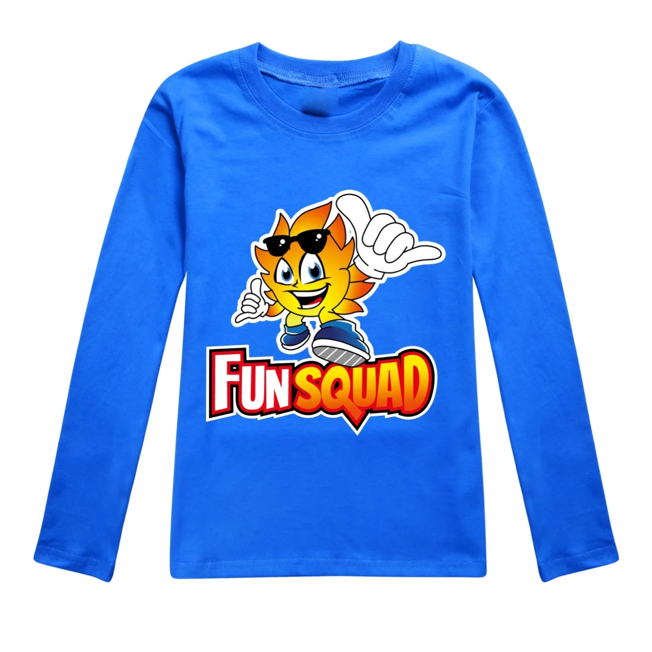 New Spring Summer Boys Clothes Kids Cosplay Fun Squad Gaming Long Sleeve T-shirt Cotton Casual Children Pullover Girls Tees Tops 4