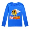 New Spring Summer Boys Clothes Kids Cosplay Fun Squad Gaming Long Sleeve T-shirt Cotton Casual Children Pullover Girls Tees Tops 4