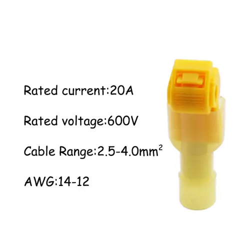 10/20/40/50Pcs T-type Wire Connector Quick Electrical Terminal Crimp Non Destructive Without Breaking Line AWG 22-18 - Image 7