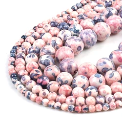 Vibrant Orange and Blue Jasper Round Beads for DIY Jewelry Making - Natural Loose Stones in Various Sizes (Dark Red)
