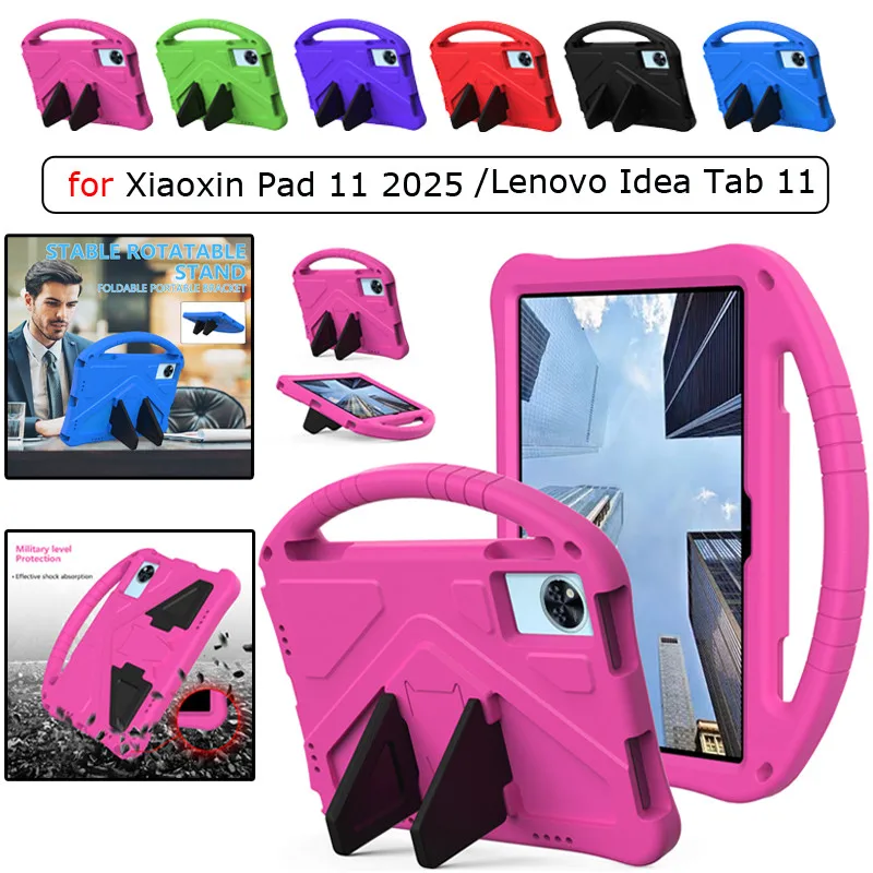 Custodia Portatile In PU Con Supporto Per Lenovo Idea Tab 11 2025 (TB-336ZU/TB-336FU) – Motivo Gatto Rosa, Flip Cover Con Portapenne